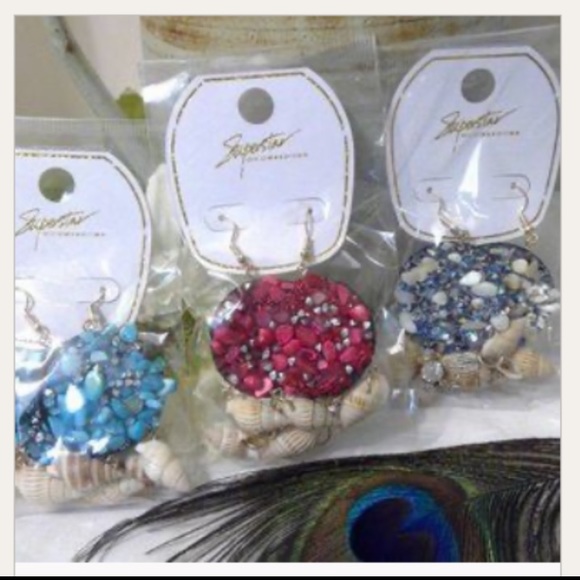 Jewelry - Sea Life Dangle Earrings with Real Seashells